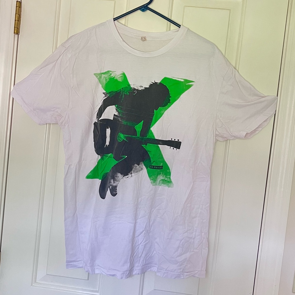 Ed Sheeran X Tour 2014 white cotton concert tour band shirt XL